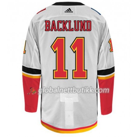 Calgary Flames Hockeydrakt MIKAEL BACKLUND 11 Hvit Adidas Authentic - Herre